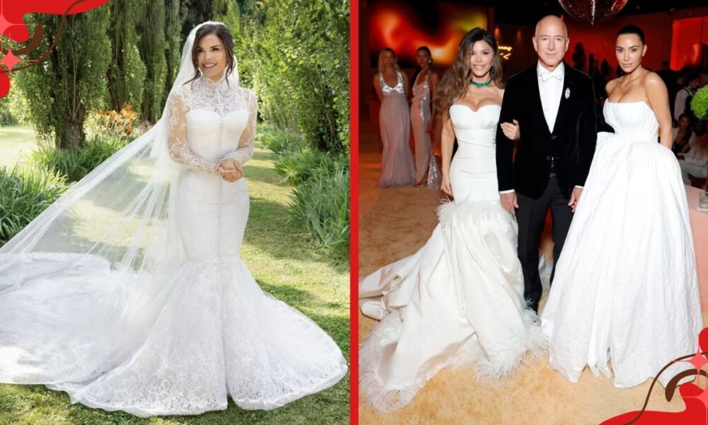 lauren sanchez wedding dress
