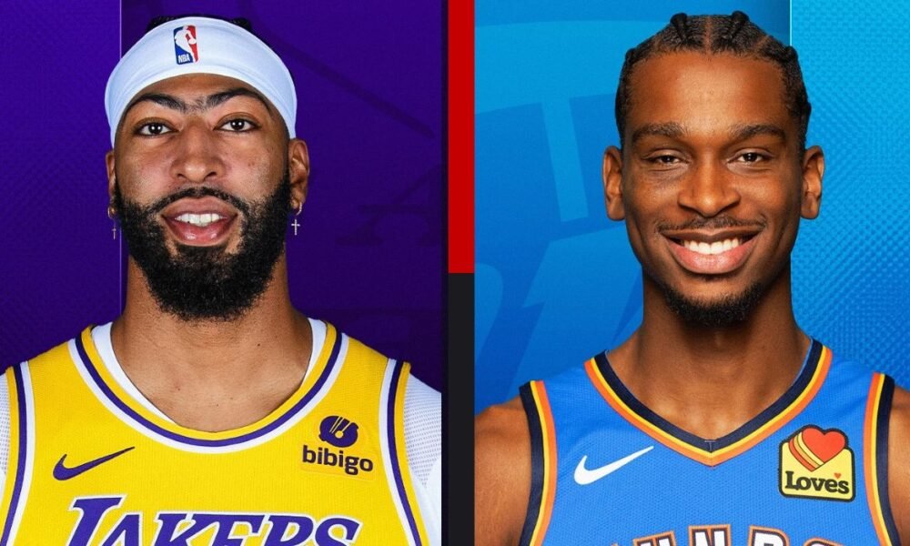 lakers vs okc thunder match player stats