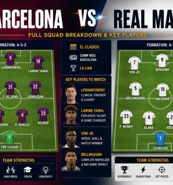 fc barcelona vs real madrid lineups